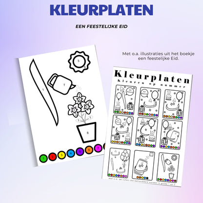 een feestelijke eid kleurplaten cijfer editie